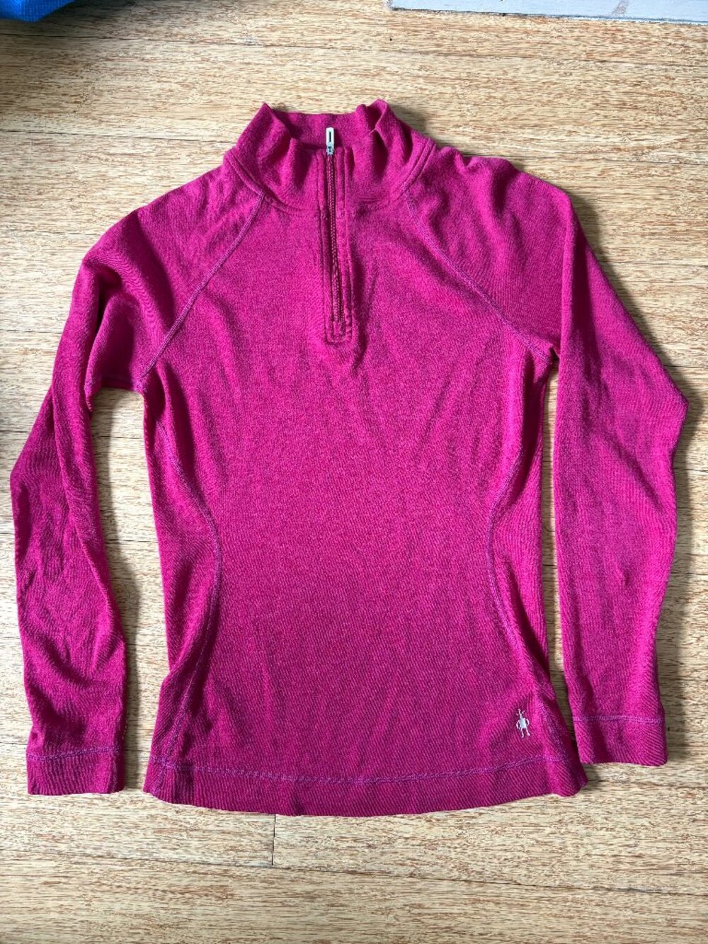 SmartWool Classic Thermal Merino 250 Base Layer 1/4 Zip Top Raspberry Size Small